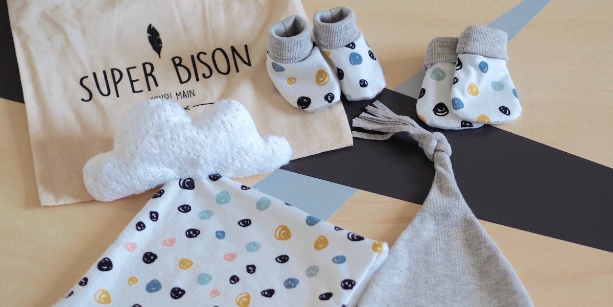 Couture bébé : le kit naissance Super Bison - Like A Bobo